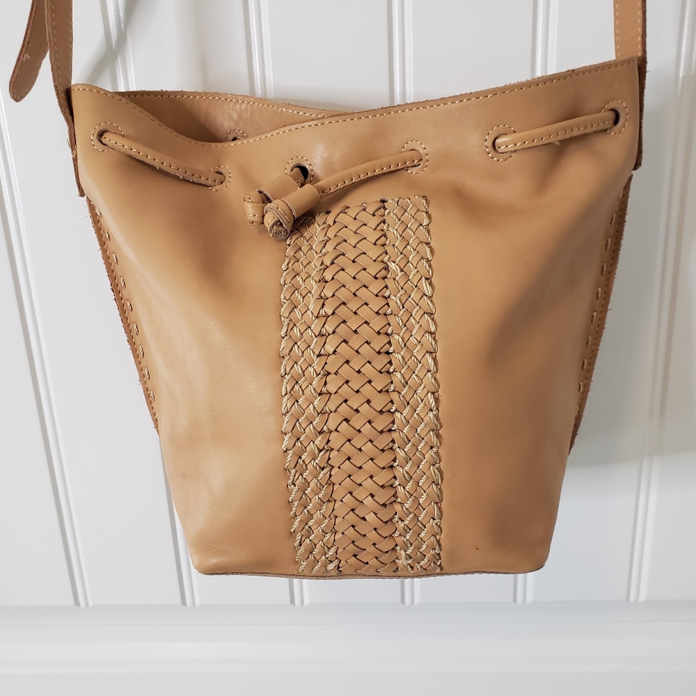 The Sak Natural Drawstring Leather Bucket Bag, Shoulder Bag $229 - Picture 10 of 12